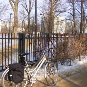 Park Znicza zimą
